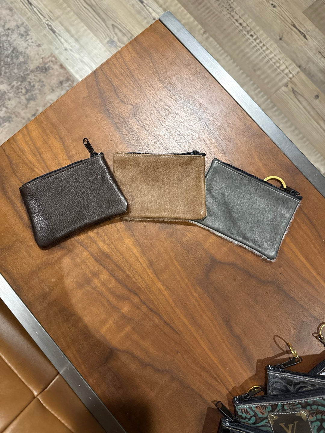 LV Repurposed Hide Money Pouch