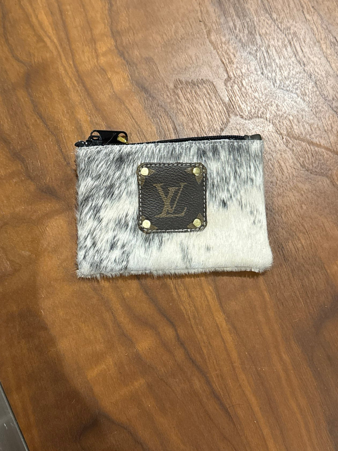 LV Repurposed Hide Money Pouch