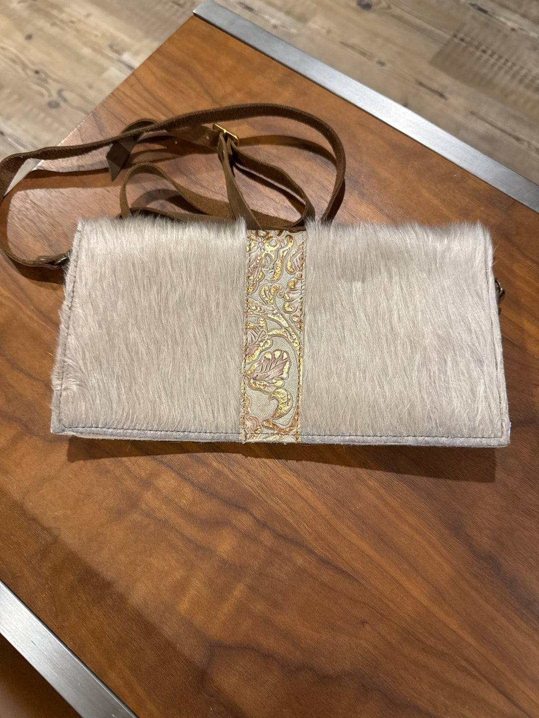 Repurposed Genuine Leather Clutch