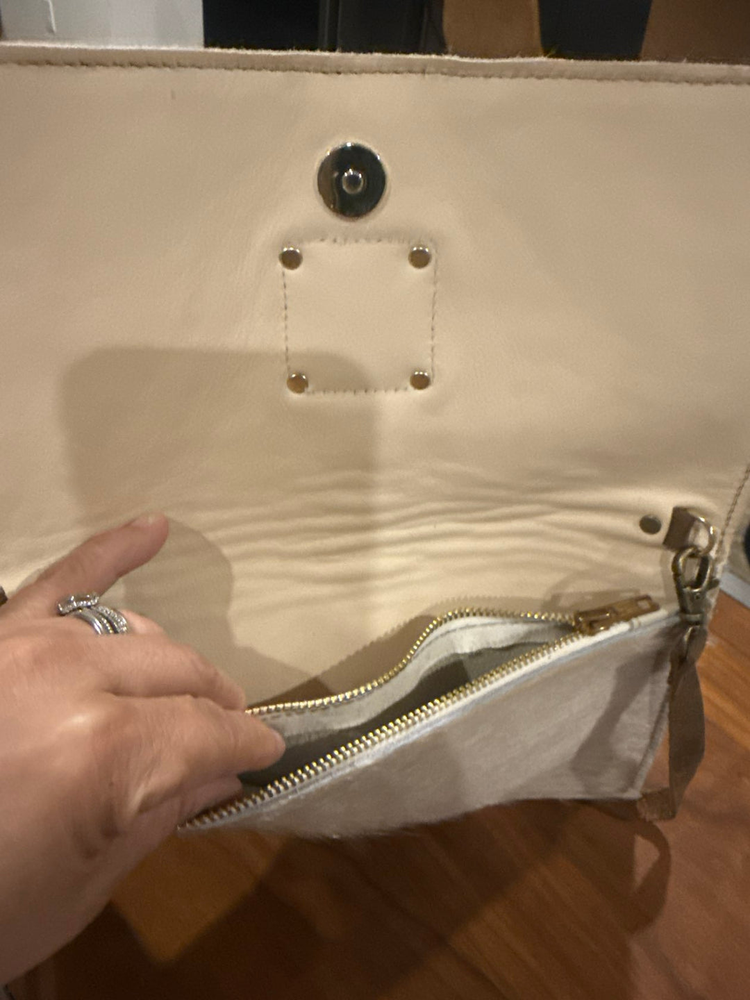 Repurposed Genuine Leather Clutch