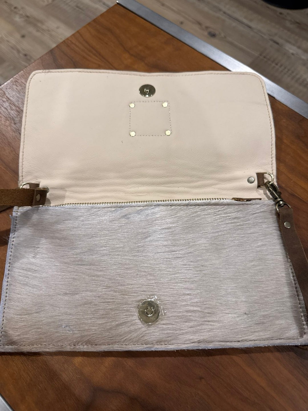 Repurposed Genuine Leather Clutch
