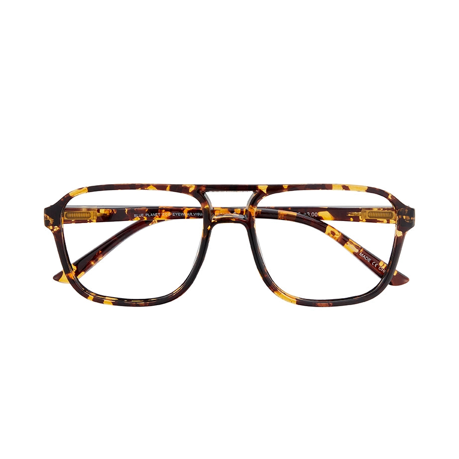 Jax Aviator Brown Tortoise Blue Light Reader