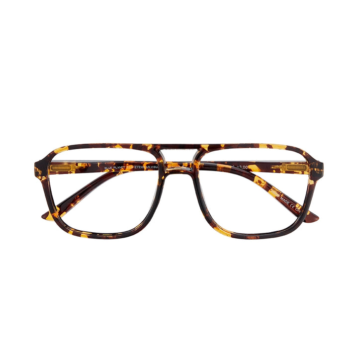 Jax Aviator Brown Tortoise Blue Light Reader