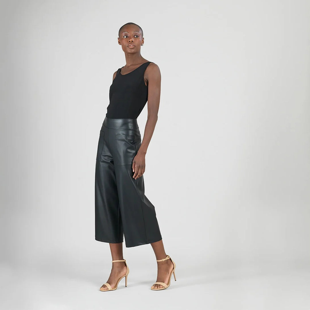 Liquid Leather™ - Sheen Front Pocket Gaucho Pant