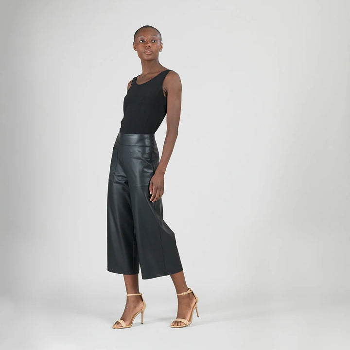 Liquid Leather™ - Sheen Front Pocket Gaucho Pant