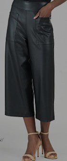 Liquid Leather™ - Sheen Front Pocket Gaucho Pant