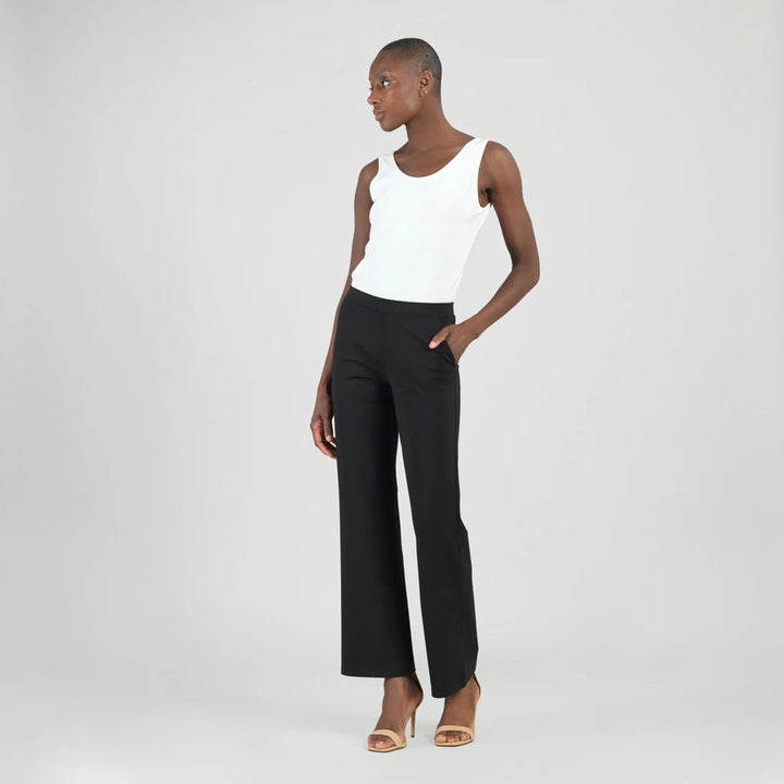 Rayon-Ponte Knit - Loose Leg Pocket Pant