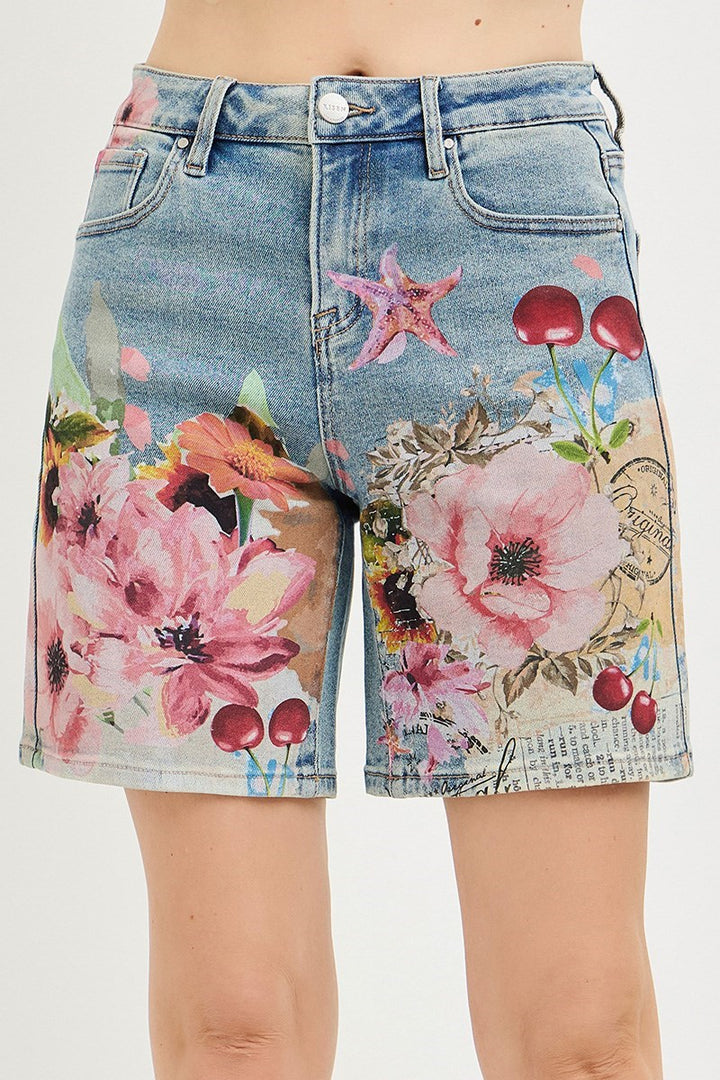 Slouchy Floral Bermuda Shorts
