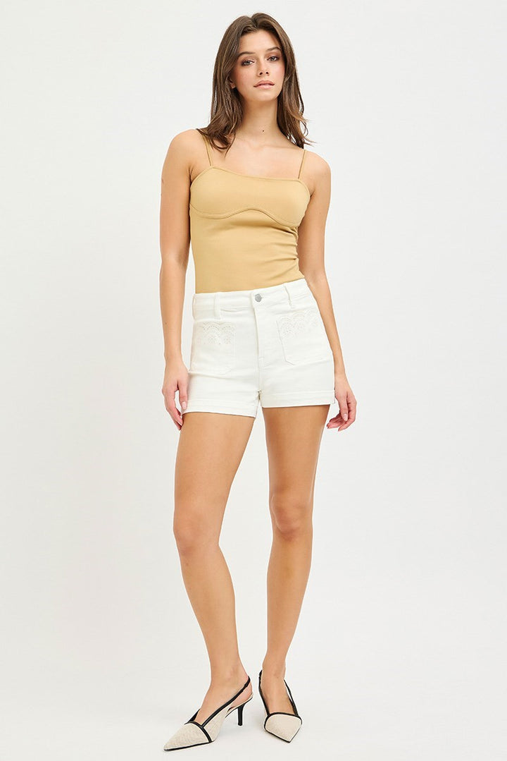 HR Scalloped Pockets Shorts