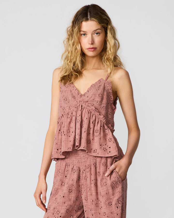 BRYNA TOP IN EYELET