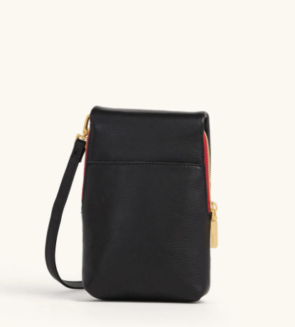 HAMMITT - VIP Mobile in Black Brushed Gold Red Zipper