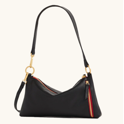 HAMMITT - Kyle Small in Black Brushed Gold Red Zipper