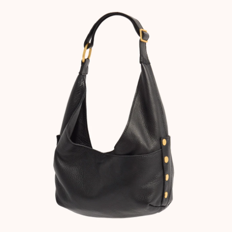 HAMMITT - Tom Zip Med in Black Brushed Gold Red Zipper