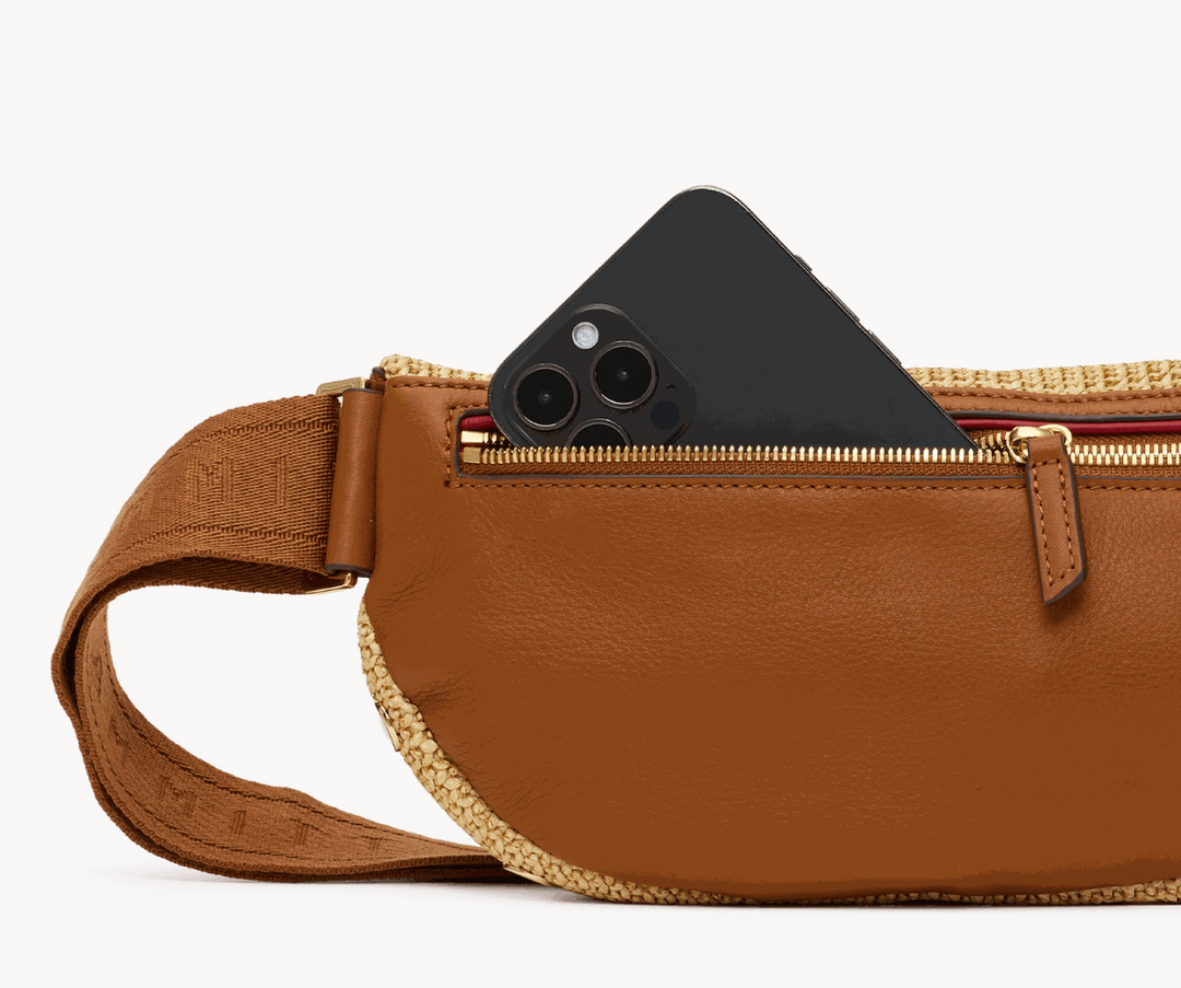 HAMMITT - Charles Crossbody Med - Noir Smooth Raffia GM