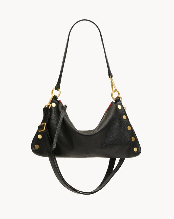 HAMMITT - Kyle Med Black Brushed Gold Red Zip