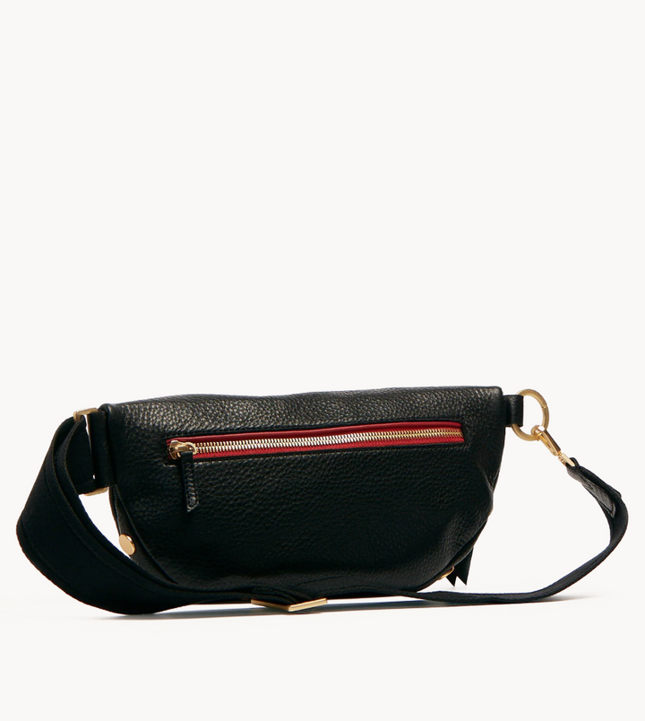 HAMMITT - Charles Crossbody Med - Black BG Red Zip