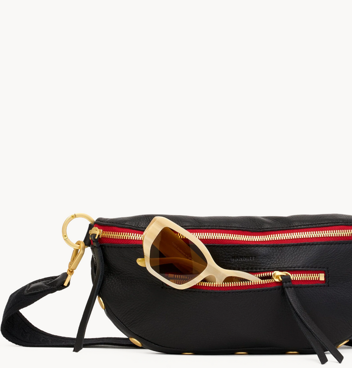 HAMMITT - Charles Crossbody Med - Black BG Red Zip