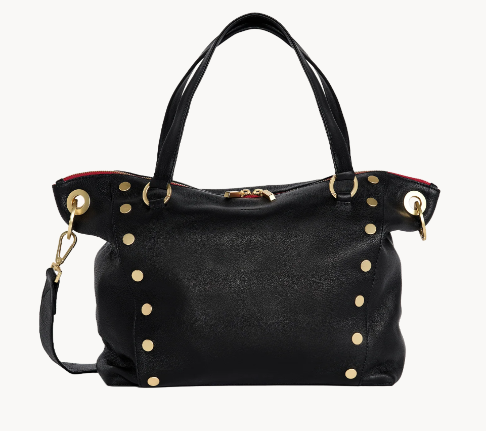 HAMMITT - Daniel Large Black Brushed Gold Red Zip