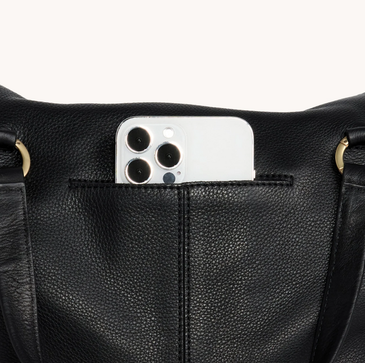 HAMMITT - Daniel Large Black Brushed Gold Red Zip