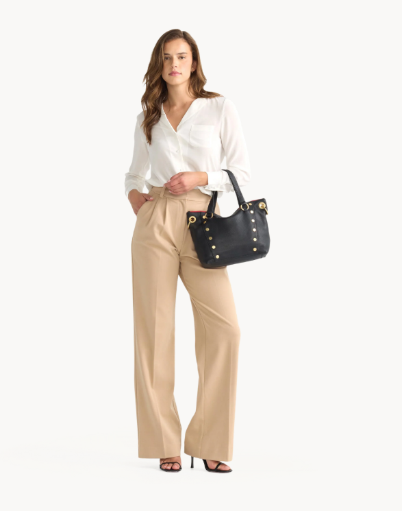 HAMMITT - Daniel Medium Black Brushed Gold Red Zip