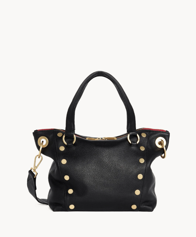HAMMITT - Daniel Medium Black Brushed Gold Red Zip