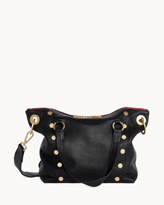 HAMMITT - Daniel Medium Black Brushed Gold Red Zip