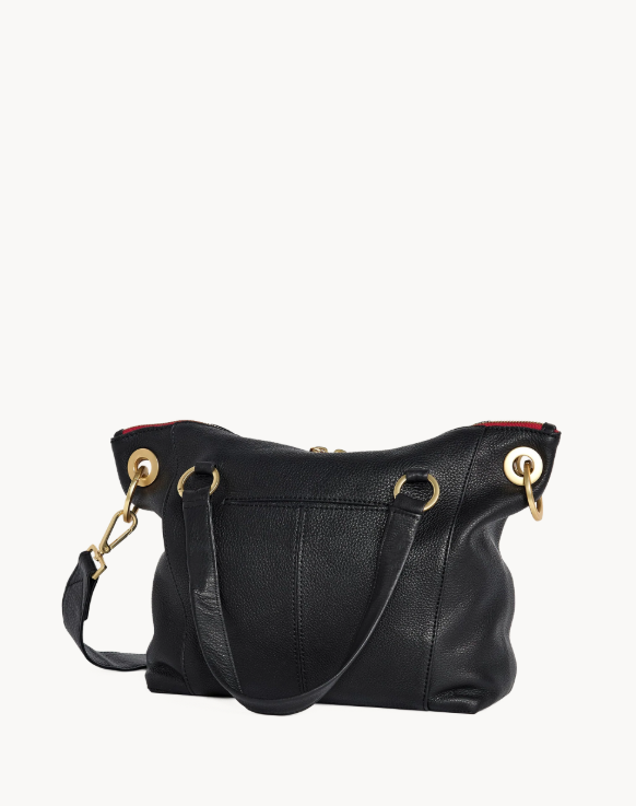 HAMMITT - Daniel Medium Black Brushed Gold Red Zip
