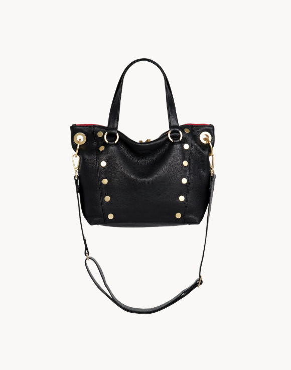 HAMMITT - Daniel Medium Black Brushed Gold Red Zip