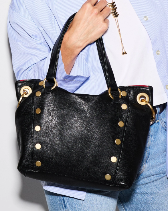 HAMMITT - Daniel Medium Black Brushed Gold Red Zip