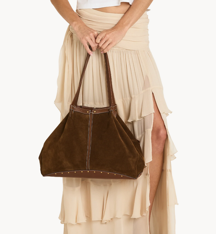 HAMMITT - Meryl Carryall Cinnamon Suede/Antique Gold