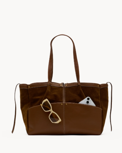 HAMMITT - Meryl Carryall Cinnamon Suede/Antique Gold