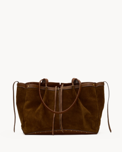 HAMMITT - Meryl Carryall Cinnamon Suede/Antique Gold