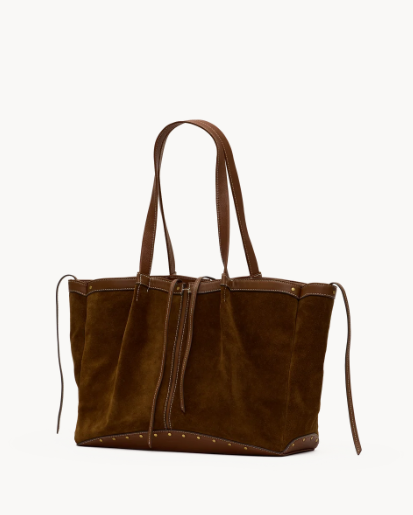 HAMMITT - Meryl Carryall Cinnamon Suede/Antique Gold