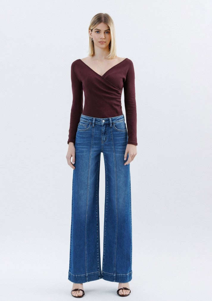 HR TROUSER HEM WIDE LEG JEANS