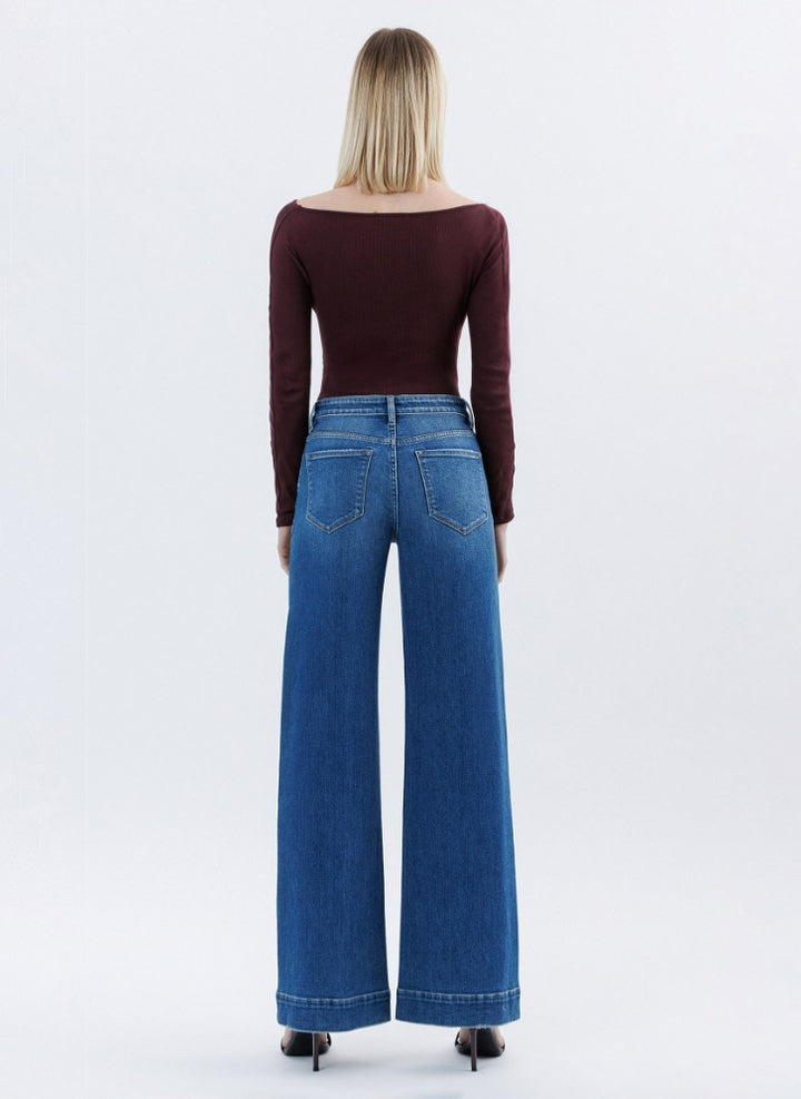 HR TROUSER HEM WIDE LEG JEANS