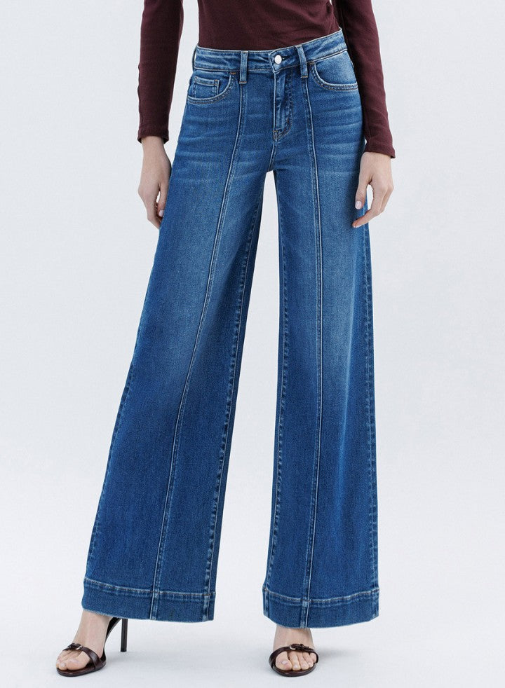 HR TROUSER HEM WIDE LEG JEANS