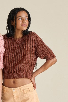 GREATA CREWNECK CROP SWEATER