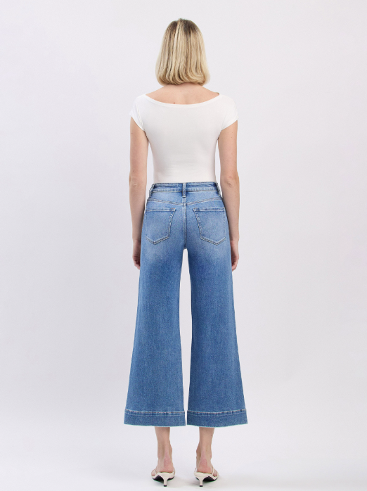 HR Cropped Wide Leg Jeans