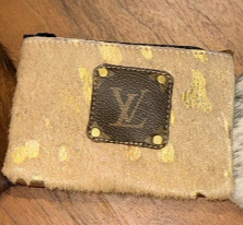 LV Repurposed Hide Money Pouch