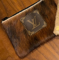 LV Repurposed Hide Money Pouch
