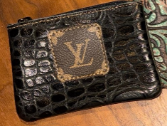 LV Repurposed Genuine Leather - Money Pouch
