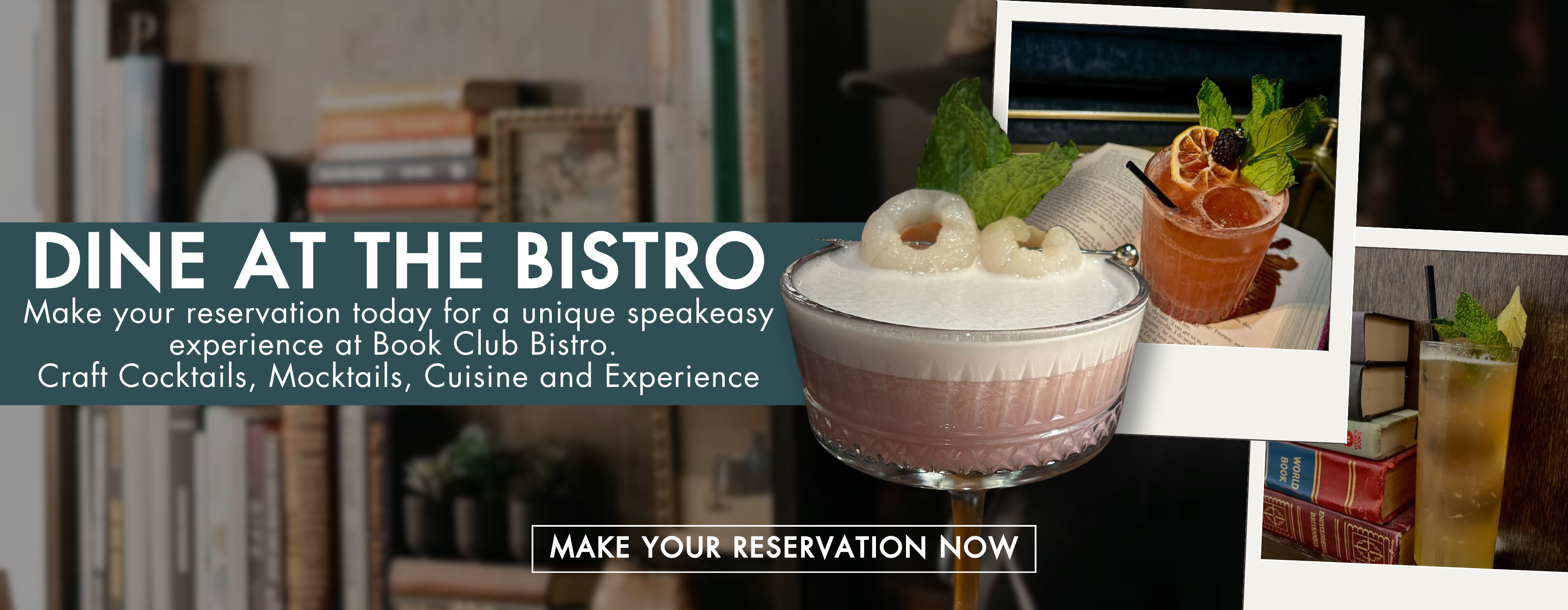 Dine at the bistro - Book your reservation now. 