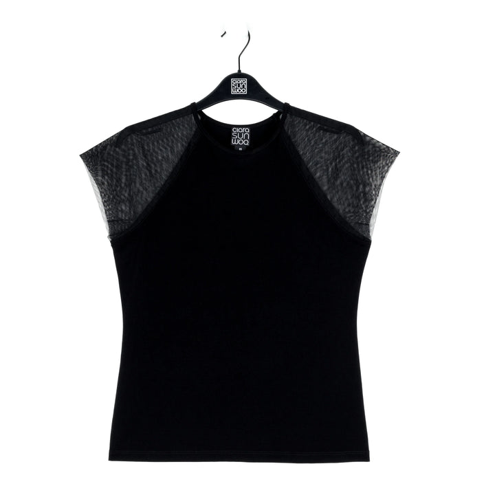 Mesh Cap Sleeve Top