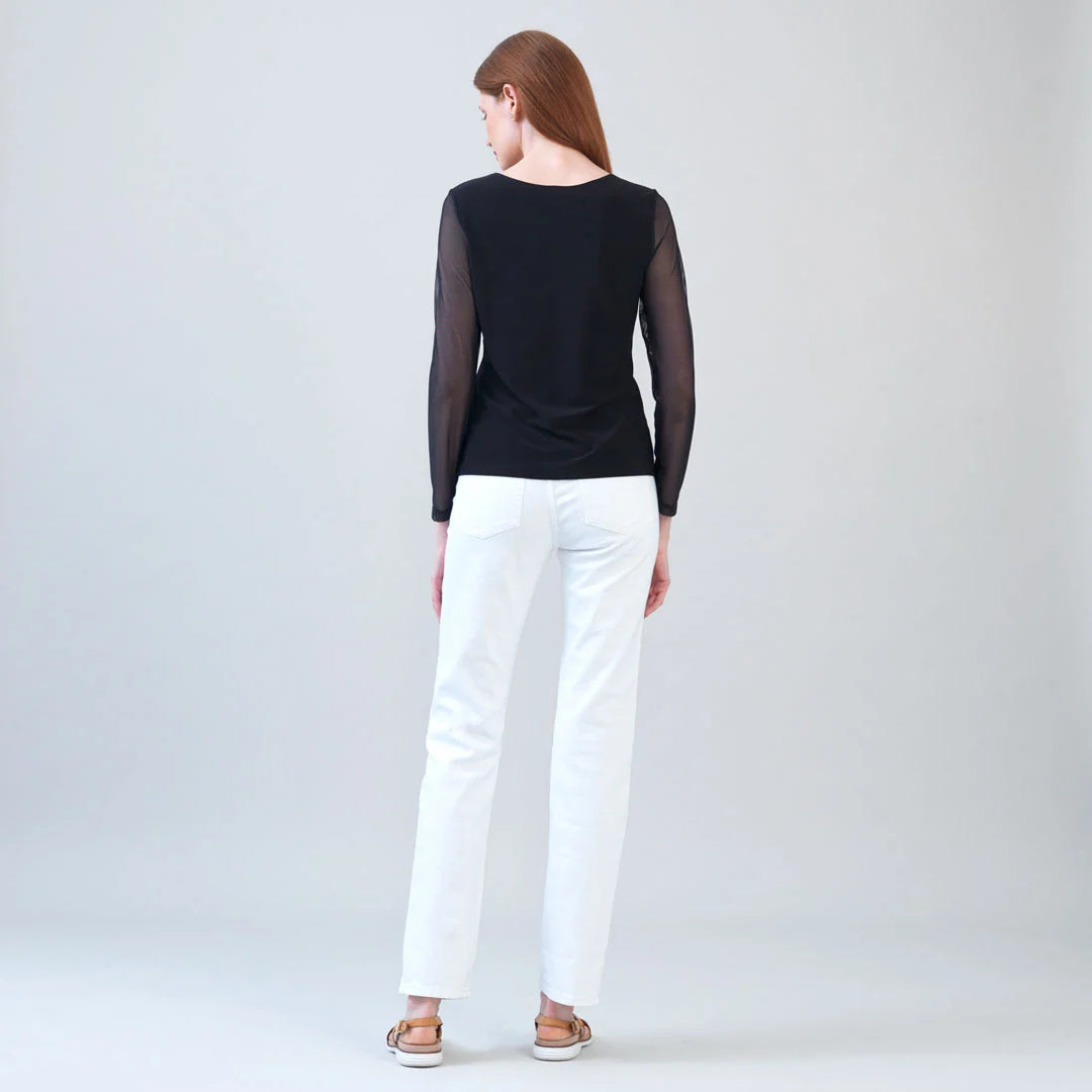 Long Mesh Sleeve Top