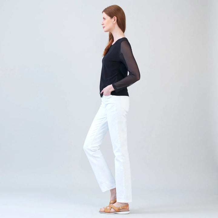 Long Mesh Sleeve Top