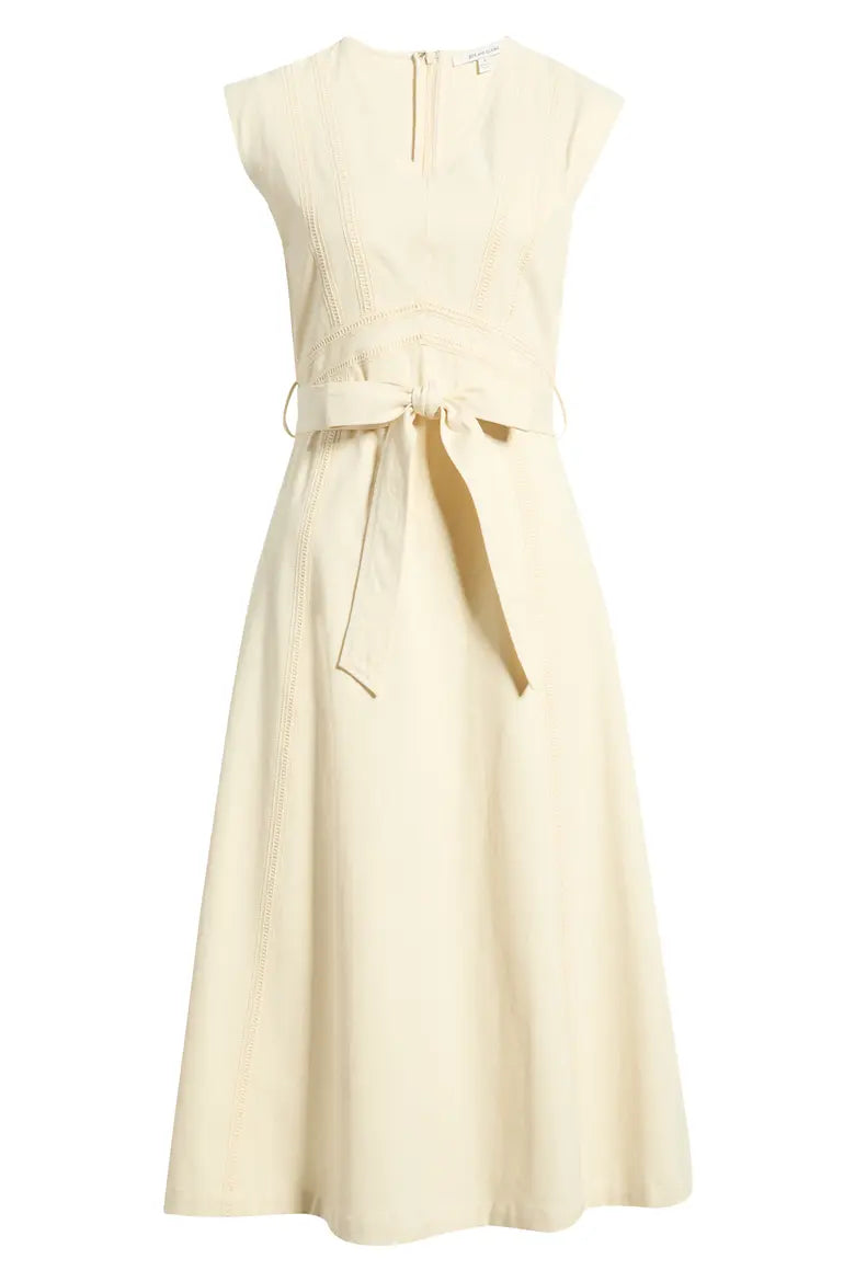 Stitch Tie Waist Midi Dress