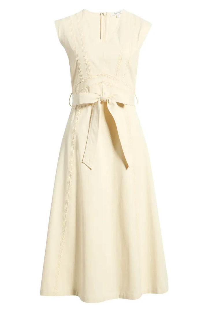 Stitch Tie Waist Midi Dress
