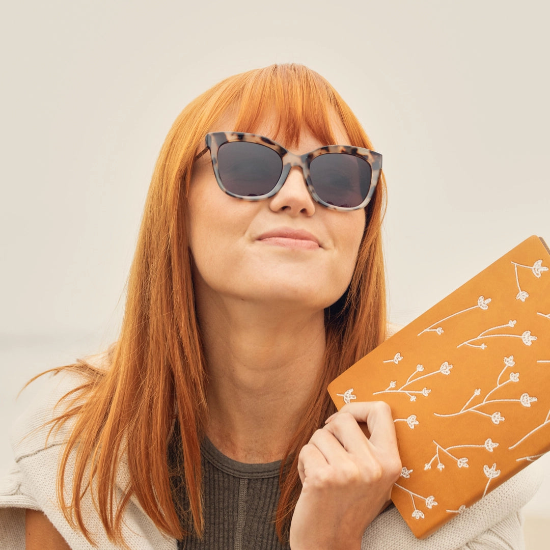 Nora- Ivory Tortoise / Walnut Wood / Sunglass Reader