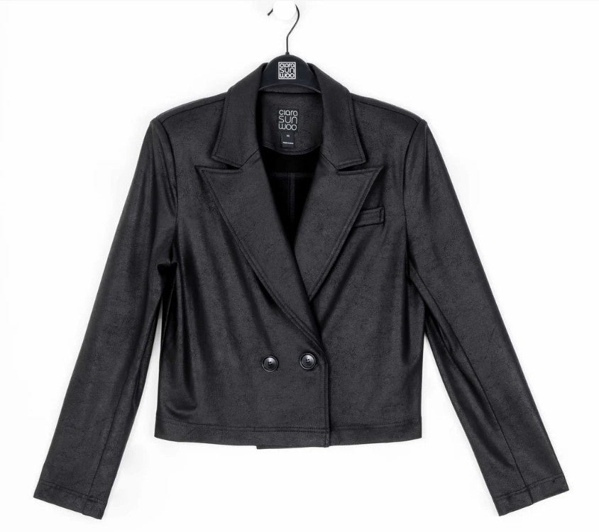 Liquid Leather™ Tuxedo Crop