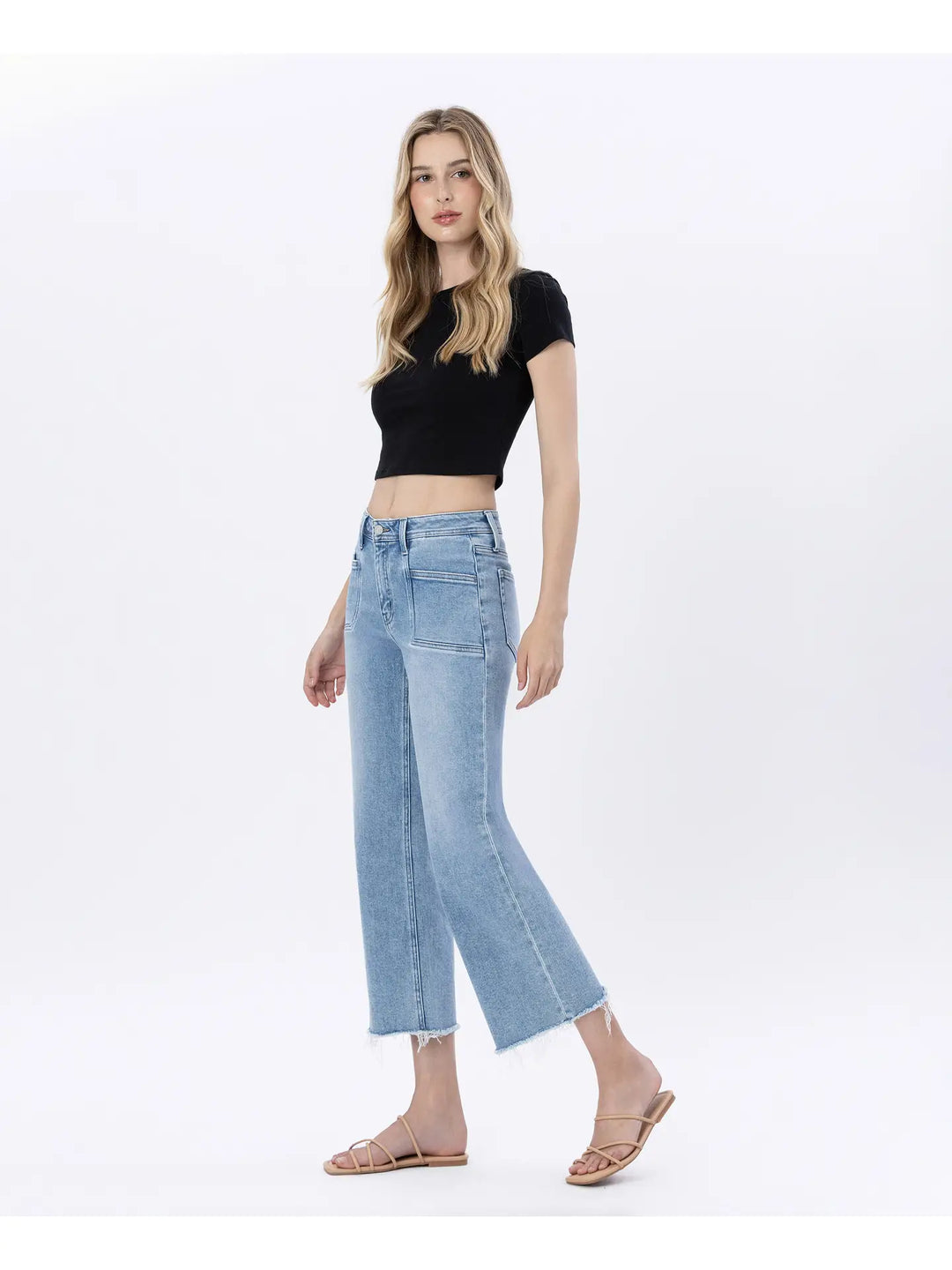 HR Crop Front Pocket Slim Wide